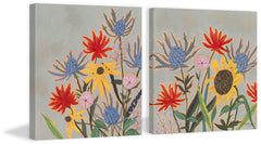 Thistle Bouquet III Diptych