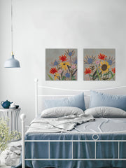 Thistle Bouquet III Diptych