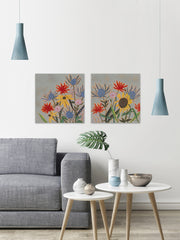 Thistle Bouquet III Diptych