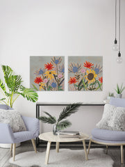 Thistle Bouquet III Diptych