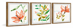 Orange Bloom Triptych