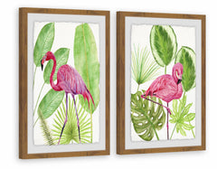 Tropical Flamingo III Diptych