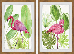 Tropical Flamingo III Diptych