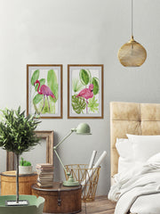 Tropical Flamingo III Diptych