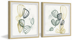 Abstract Sea Fan V Diptych