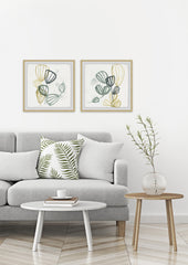 Abstract Sea Fan V Diptych