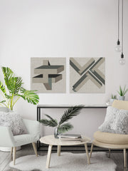 Geometric Perspective IX Diptych