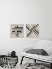 Geometric Perspective IX Diptych