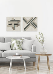 Geometric Perspective IX Diptych