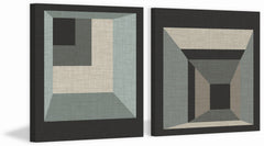Geometric Perspective X Diptych