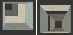 Geometric Perspective X Diptych