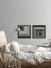 Geometric Perspective X Diptych