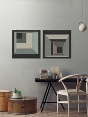 Geometric Perspective X Diptych