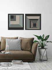 Geometric Perspective X Diptych