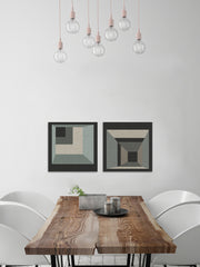 Geometric Perspective X Diptych