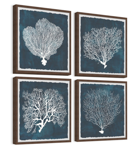 Inverse Sea Fan V Quadriptych