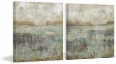 Pastels and Rust III Diptych