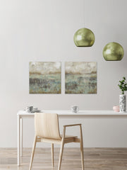 Pastels and Rust III Diptych