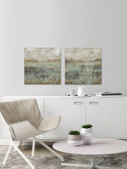 Pastels and Rust III Diptych