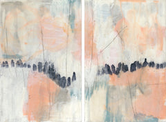 Blush & Navy III Diptych