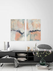 Blush & Navy III Diptych