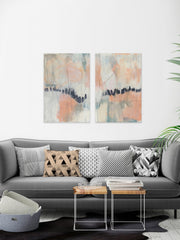 Blush & Navy III Diptych