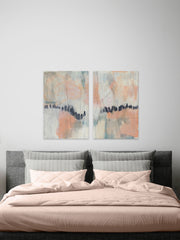 Blush & Navy III Diptych