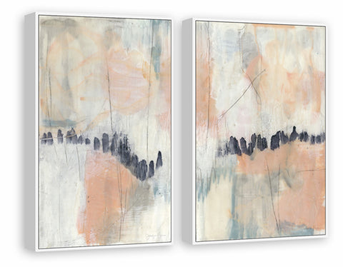 Blush & Navy III Diptych