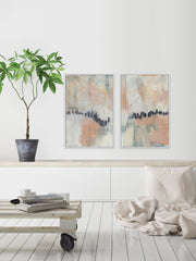 Blush & Navy III Diptych