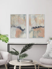 Blush & Navy III Diptych