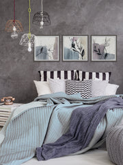 Blush Flower Splash XI Triptych