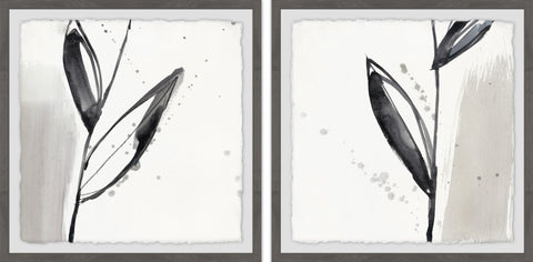 Blush Flower Splash XII Diptych