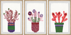 Cheerful Succulent VIII Triptych