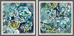 Turquoise Rose Diptych