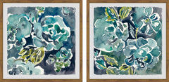 Turquoise Rose Diptych