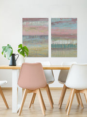 Cotton Candy Layers Diptych