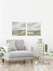 Olive Finish Diptych