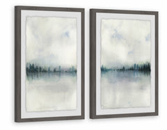 Cloudy Lake Diptych