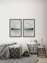 Cloudy Lake Diptych