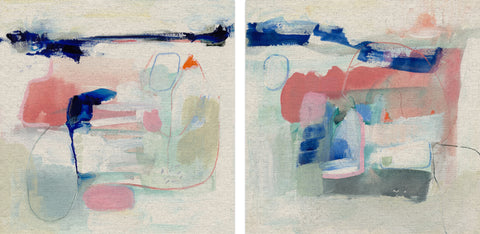 Odd Shapes II Diptych