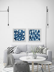 Indigo Bleed VII Diptych