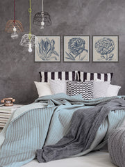 Flower Sketches Triptych