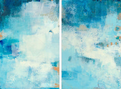 Blue Hues II Diptych