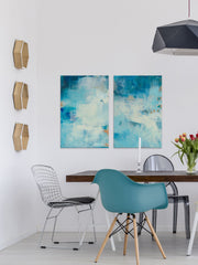 Blue Hues II Diptych