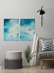 Blue Hues II Diptych