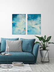 Blue Hues II Diptych