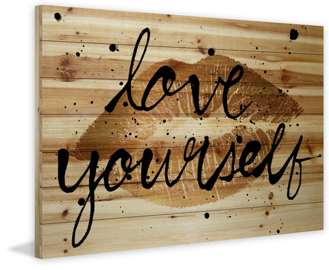 Love Yourself Gold Lips